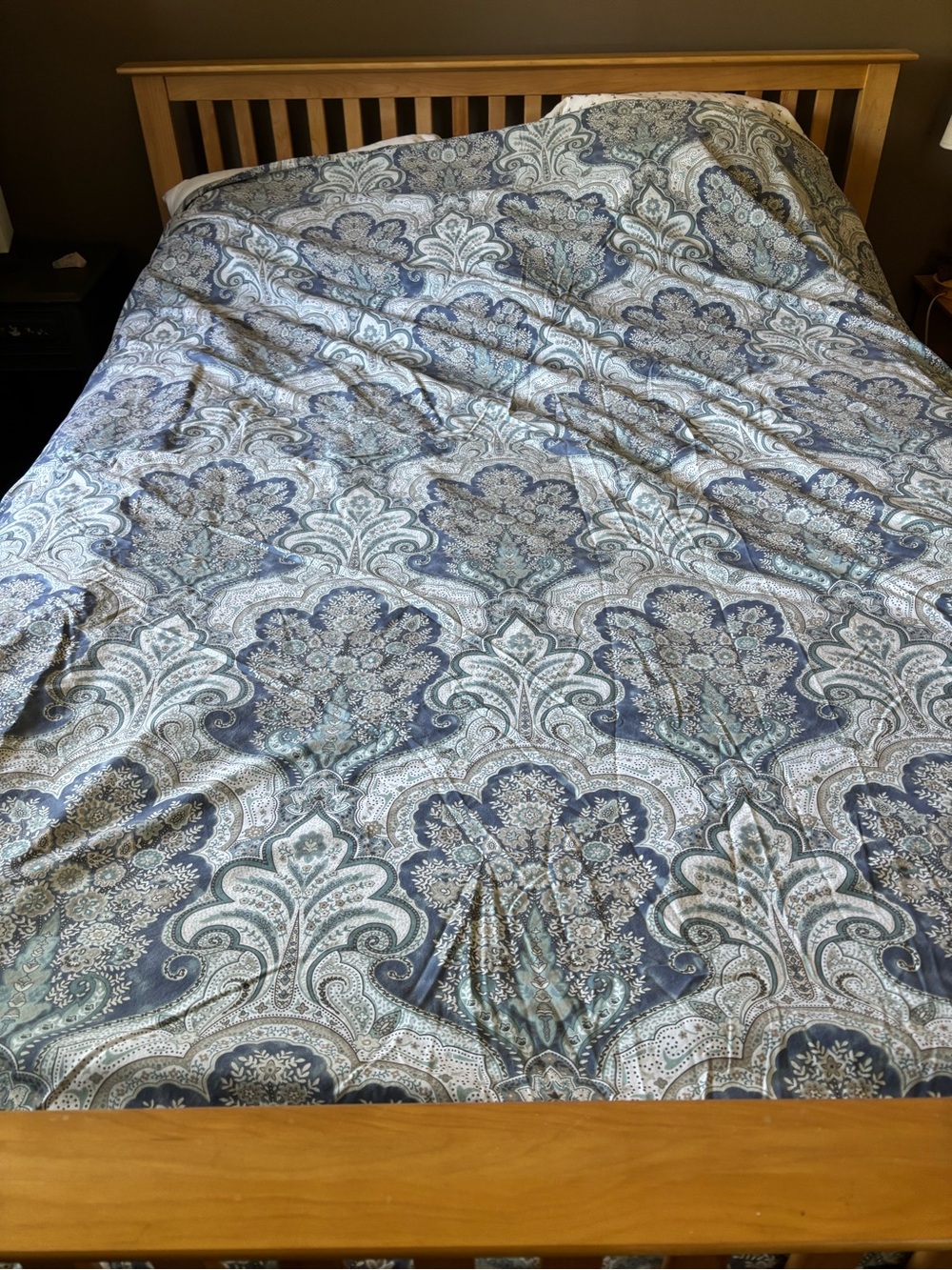 King Size Paisley Blue Comforter - Pottery Barn